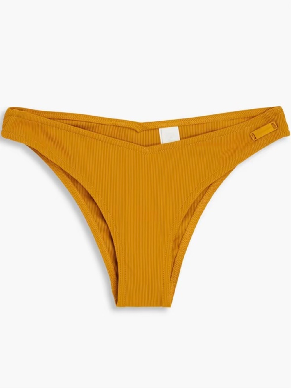 NWT Zimmermann ‘Textured V Low-Rise Bikini Briefs’ in “Mustard Ribbed” Size 2